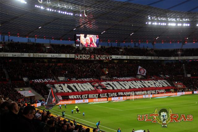Leverkusen Choreo gegen Gladbach