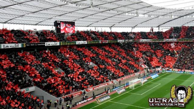 Leverkusen Choreo gegen Stuttgart