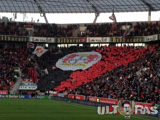 Leverkusen Choreo gegen Stuttgart