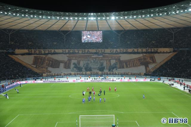 Hertha Choreo gegen Union Berlin
