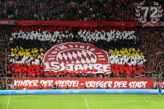Bayern Choreo gegen Inter Mailand