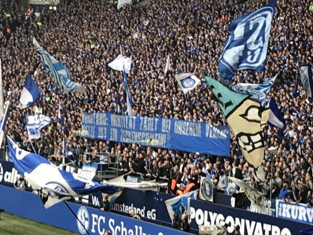 Schalke mit Spruchband gegen Metzelder!