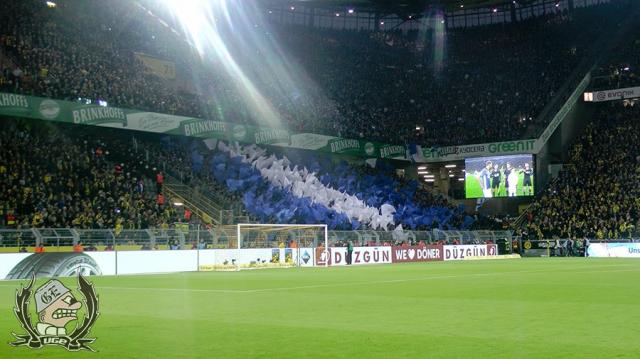 Schalke Choreo in Dortmund