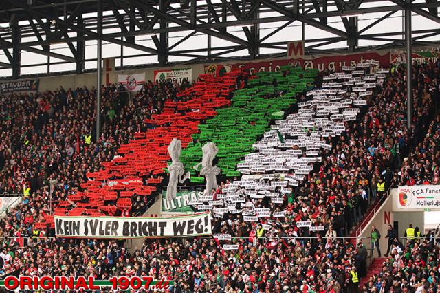 Augsburg Choreo gegen Leverkusen