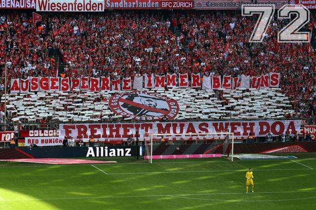Bayern Choreo gegen Darmstadt