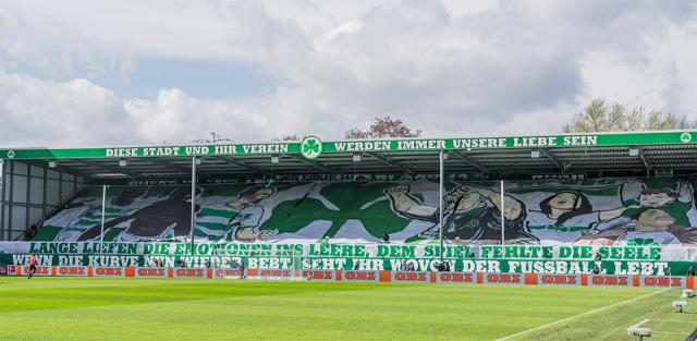 SpVgg Fürth Choreo gegen Mönchengladbach