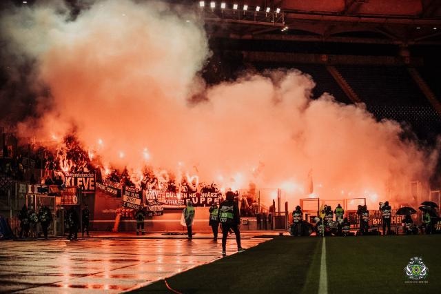 Gladbacher Pyro-Show in Rom