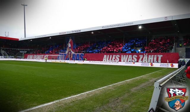 Heidenheim Choreo gegen Karlsruhe