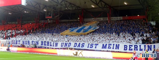 Hertha Choreo bei Union Berlin