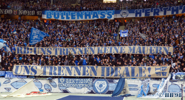 Hertha Spruchband gegen RB
