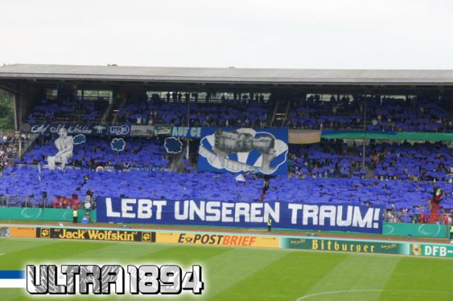 Karlsruhe Choreo gegen Alemannia Aachen