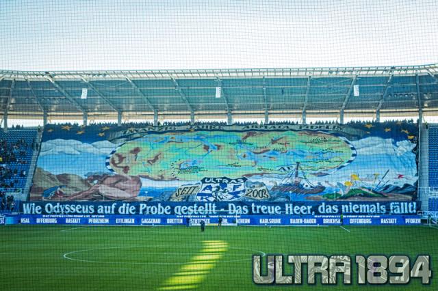Karlsruhe Choreo gegen Elversberg