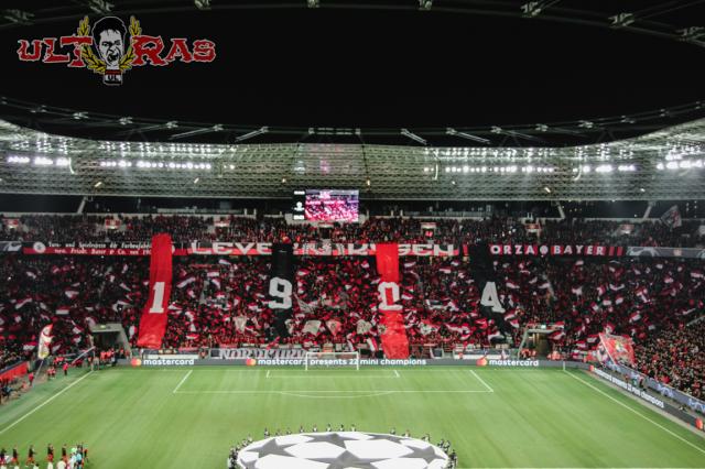 Leverkusen Choreo gegen Juventus Turin