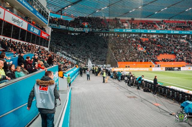 Gladbach Choreo in Leverkusen