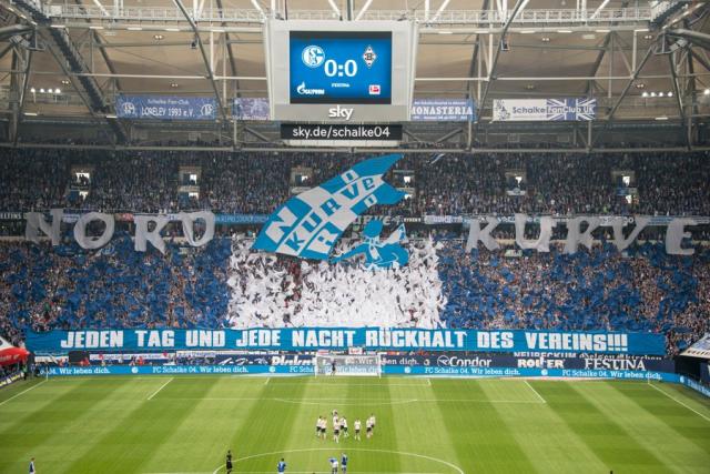 Schalke Choreo gegen Gladbach