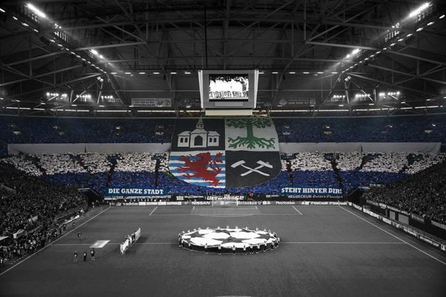 Schalke Choreo gegen Sporting Lissabon