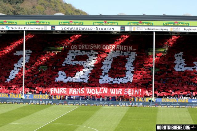 Freiburg Choreo gegen Leverkusen