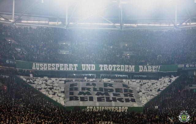 Gladbach Choreo auf Schalke