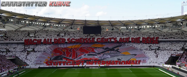 Stuttgart international Choreo gegen Mönchengladbach