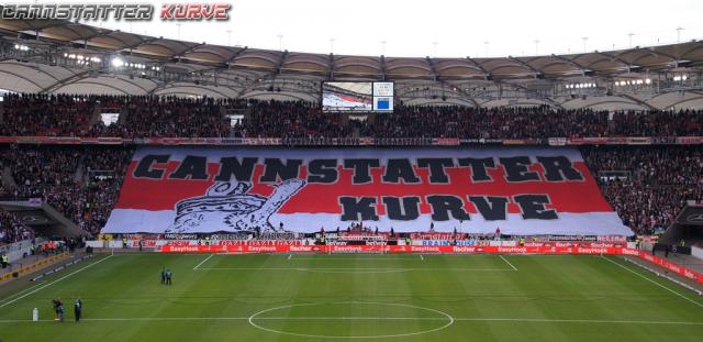 Stuttgart Blockfahne gegen Augsburg