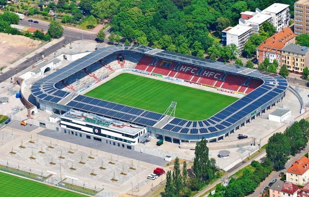 HFC Stadion von Oben