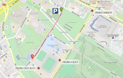 Anfahrt Rudolf-Harbig-Stadion Dresden