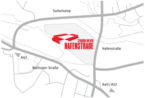 Anfahrt Stadion an der Hafenstraße