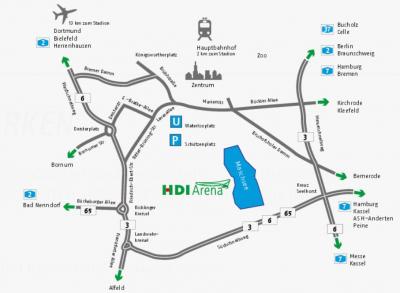 Anfahrt Niedersachsenstadion Hannover