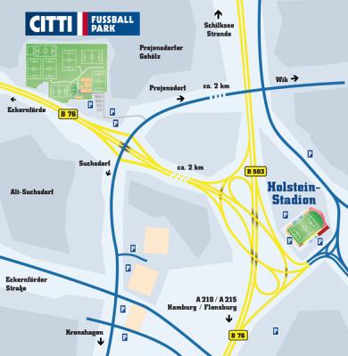 Anfahrt Holstein-Stadion