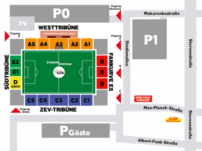 Anfahrt Stadion Zwickau