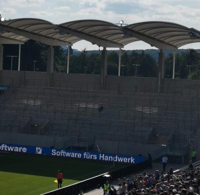 Abmessung Gästeblock Ludwigsparkstadion Saarbrücken