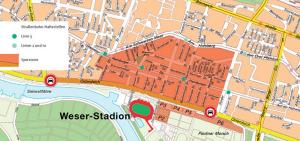 Anfahrt Weserstadion Bremen