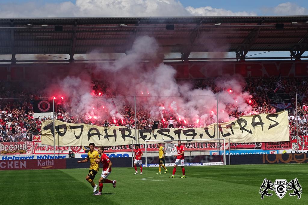 Halle zündet gegen Dynamo - Hallescher FC | Pyroshow