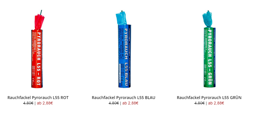 Rauchbomben und Bengalos legal online kaufen